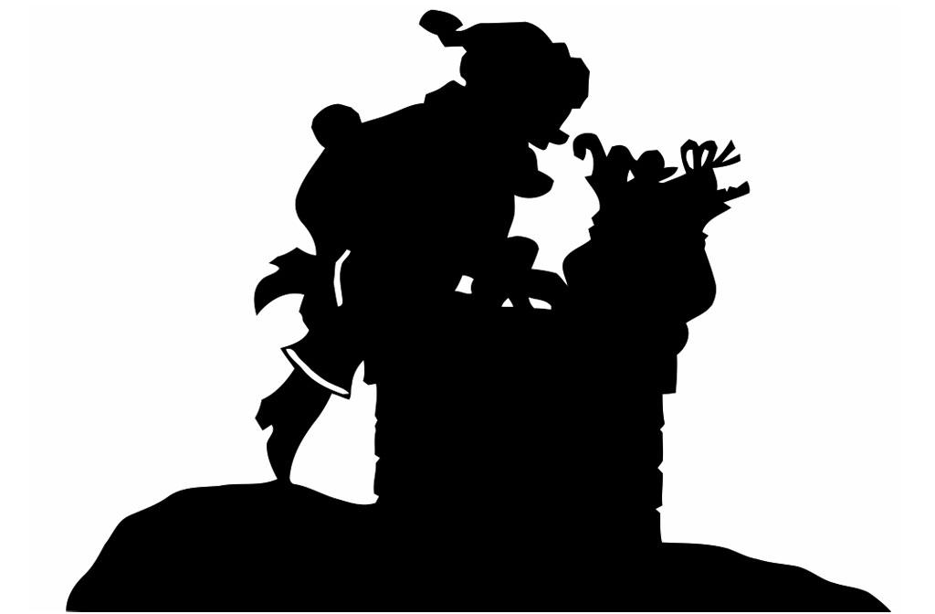 pA¨re noA«l prA¨s de la cheminA©e Coloriage pA¨re noA«l prA¨s de la cheminA©e