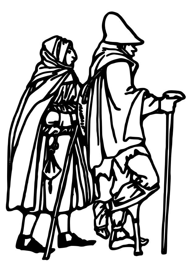 personne sans abri Coloriage personne sans abri