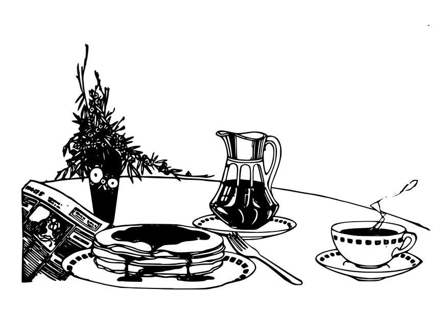 petit dA©jeuner Coloriage petit dA©jeuner