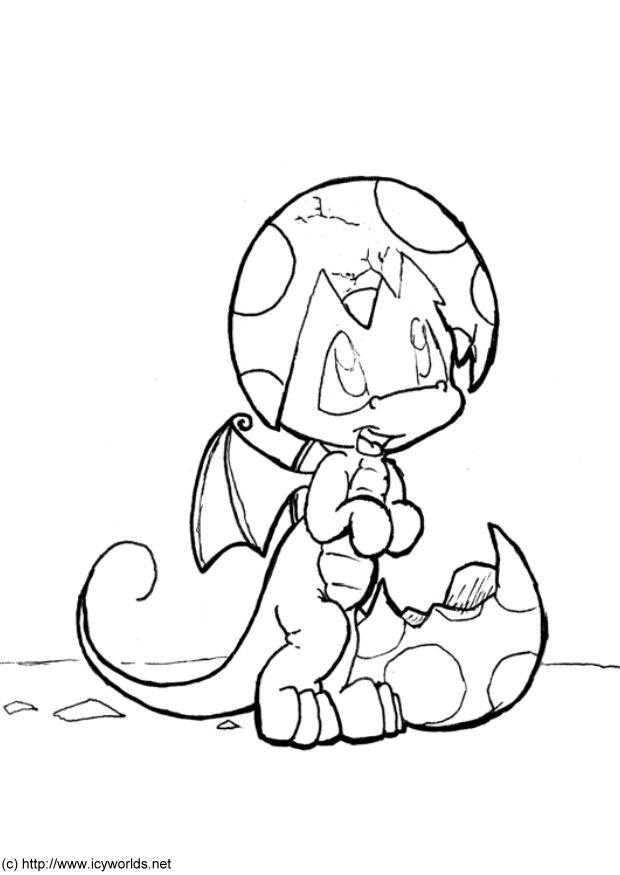 petit dragon Coloriage petit dragon