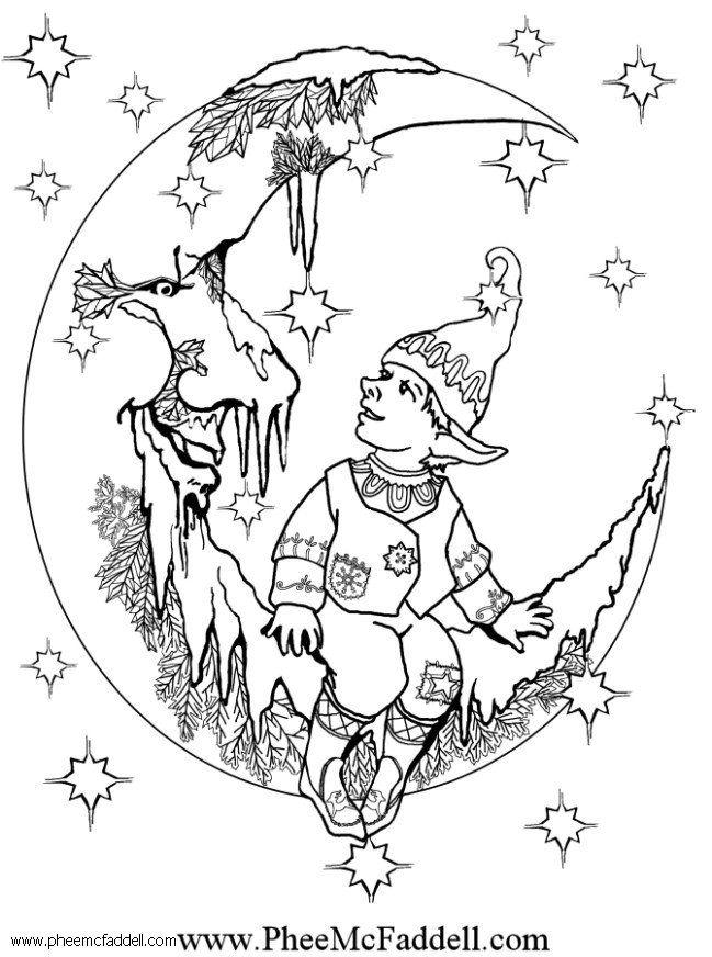petit elfe Coloriage petit elfe