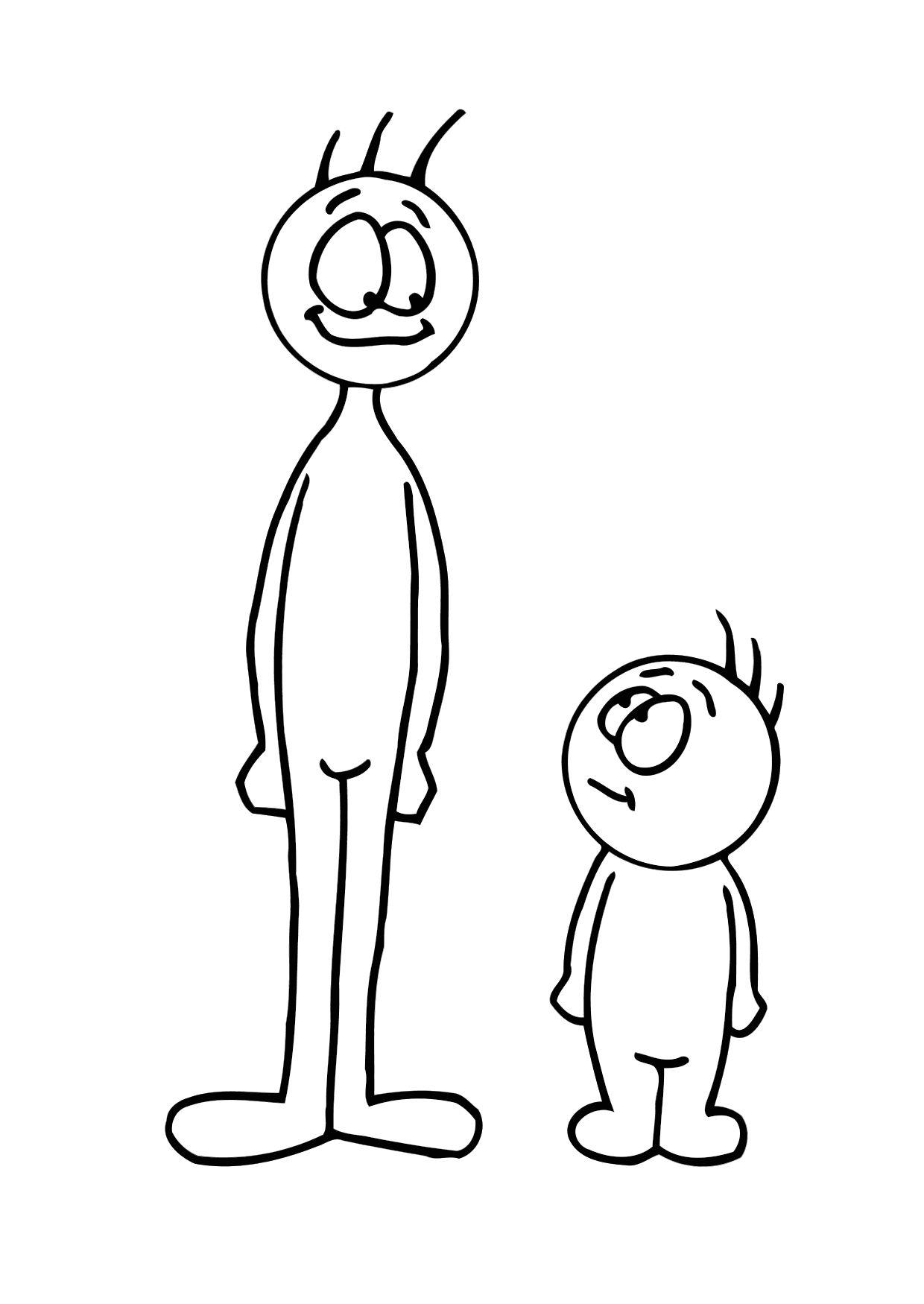 petit et grand Coloriage petit et grand