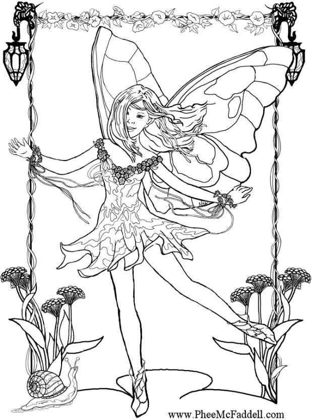 petite elfe Coloriage petite elfe