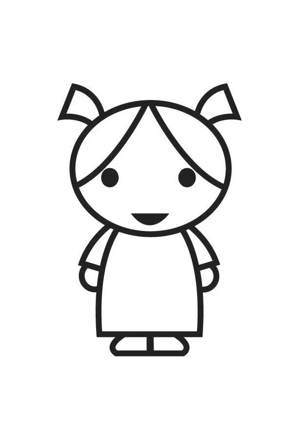 petite fille Coloriage petite fille