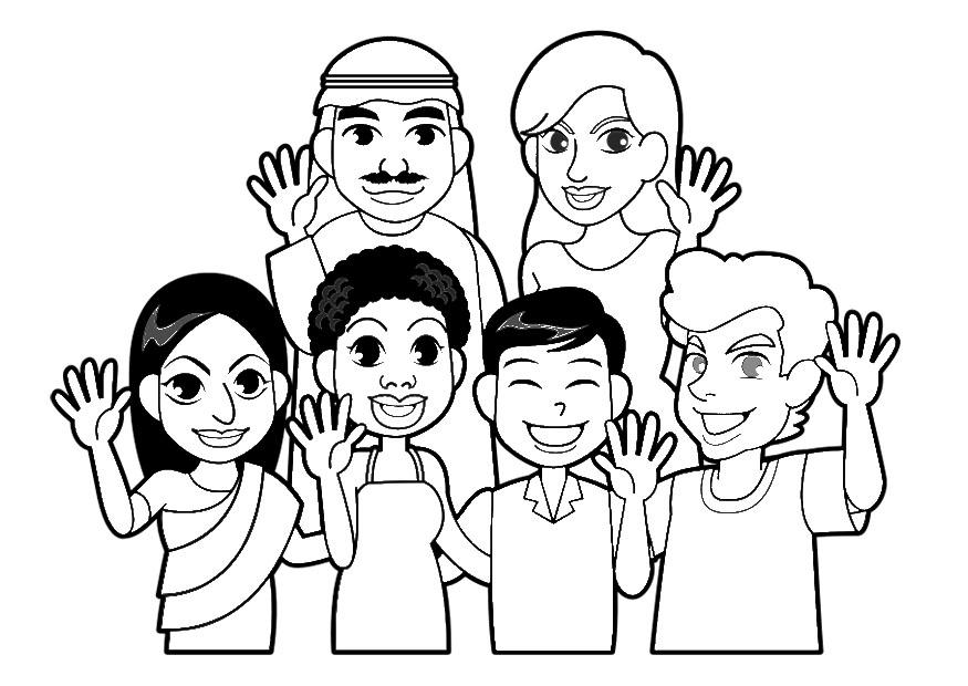 peuple du monde Coloriage peuple du monde