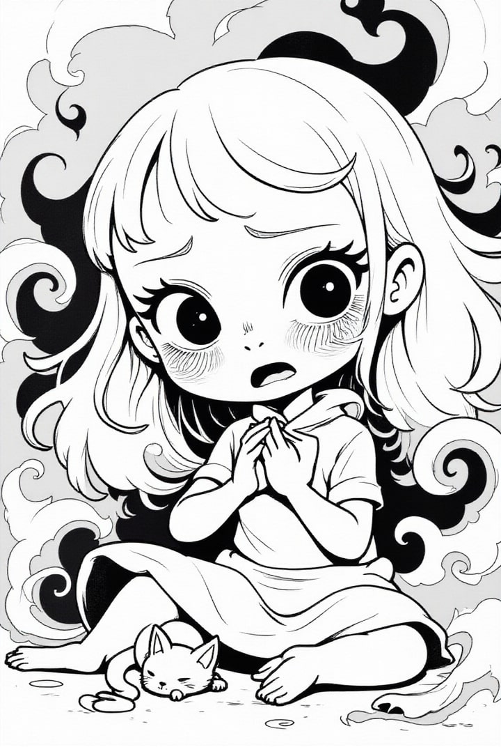 peur Coloriage peur