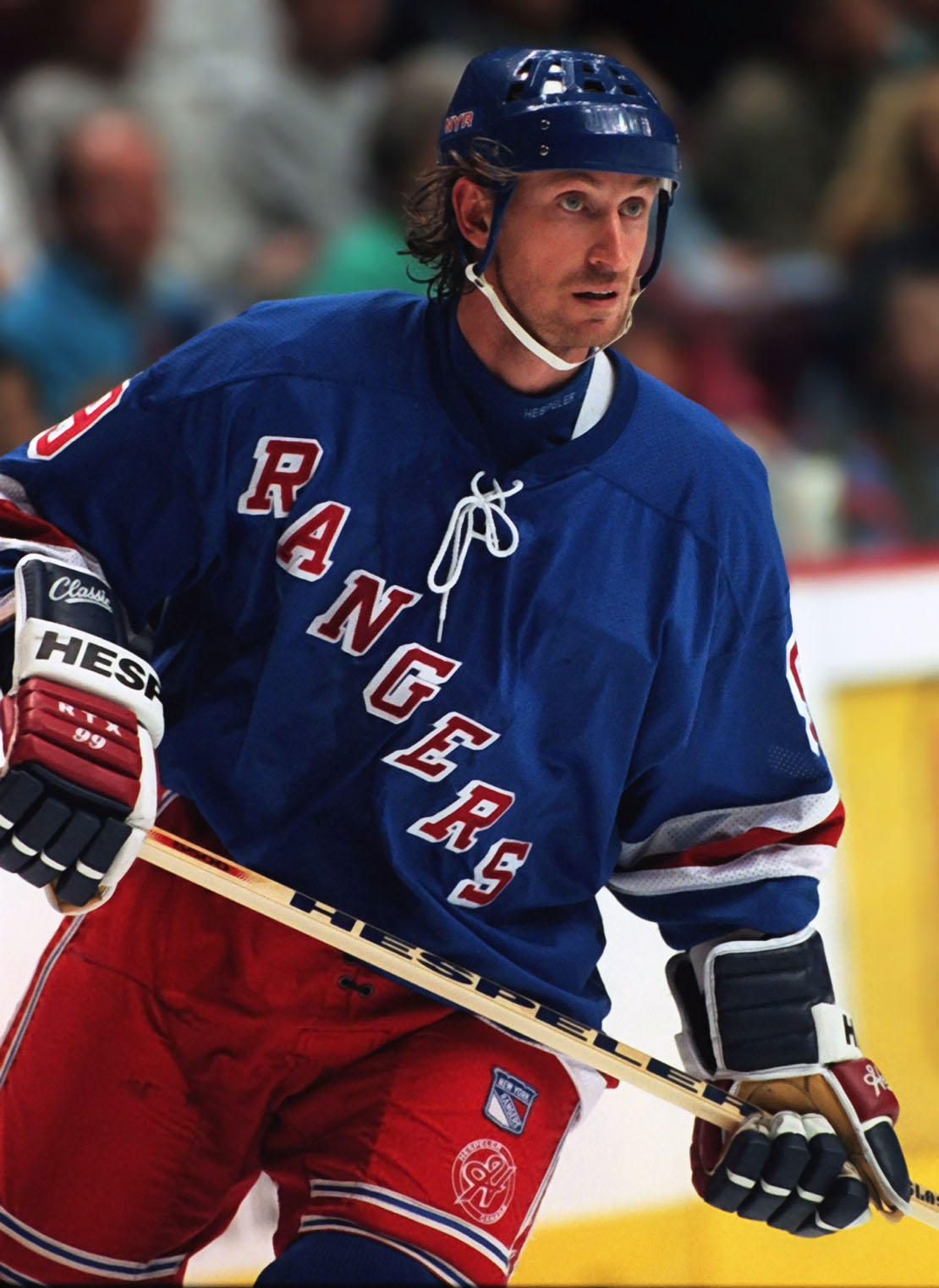 Photo hockey sur glace, wayne gretzky, new york rangers