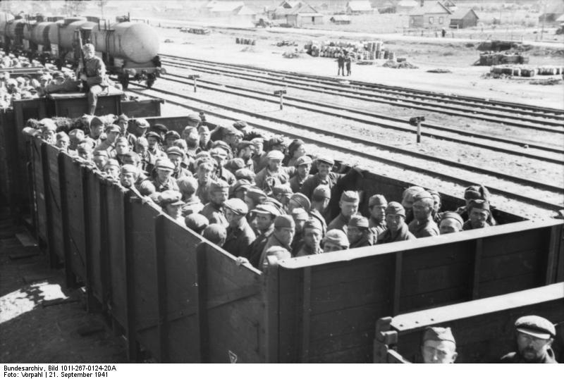 Photo la russie- transport de prisonniers de guerre