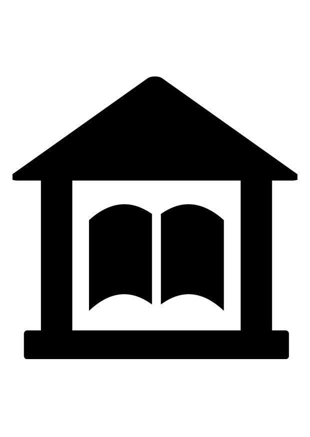 pictogramme de bibliothA¨que Coloriage pictogramme de bibliothA¨que