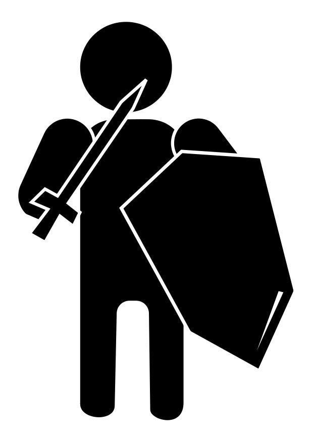 pictogramme de chevalier Coloriage pictogramme de chevalier