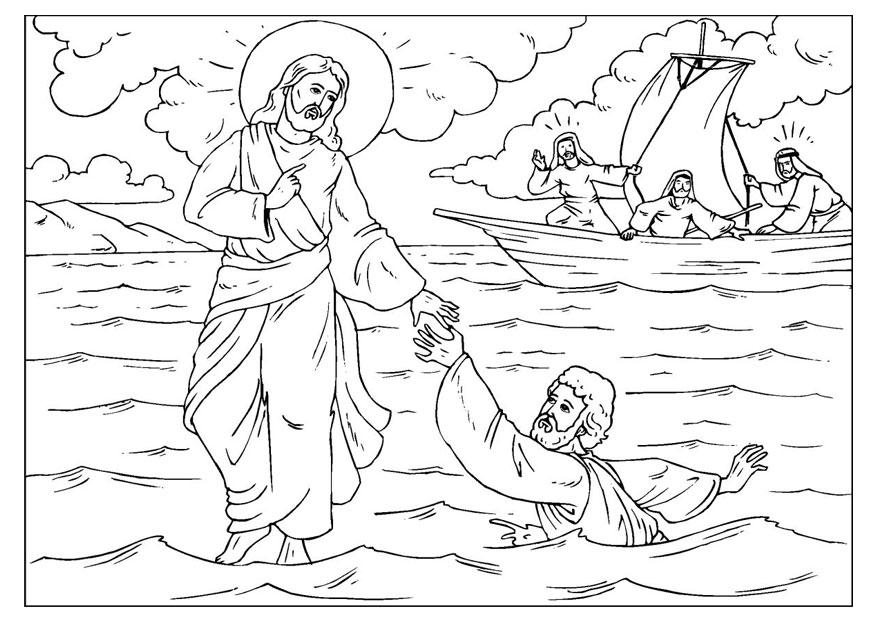 pierre perd sa foi Coloriage pierre perd sa foi