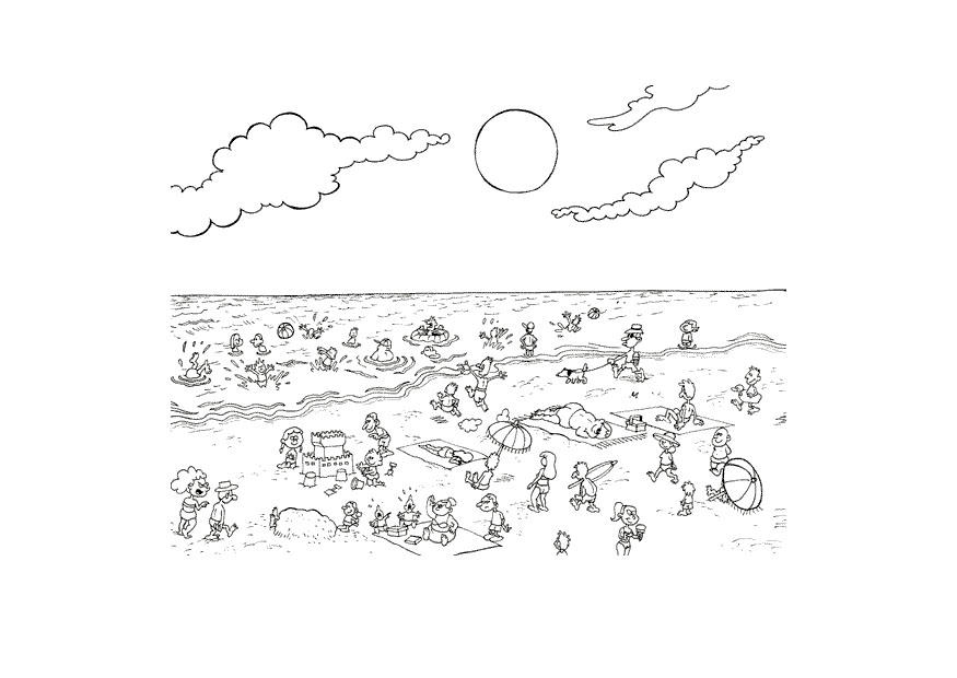 plage Coloriage plage
