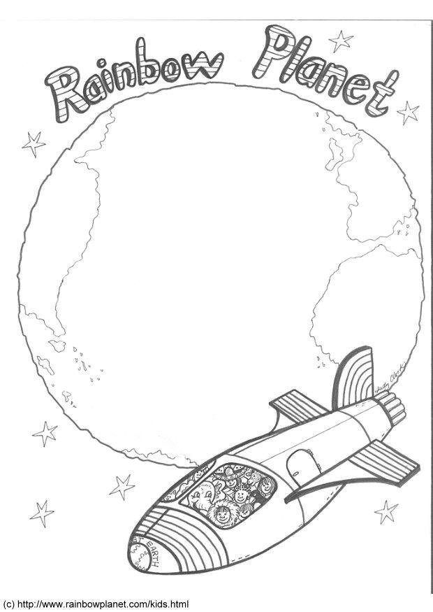 planA¨te arc-en-ciel Coloriage planA¨te arc-en-ciel