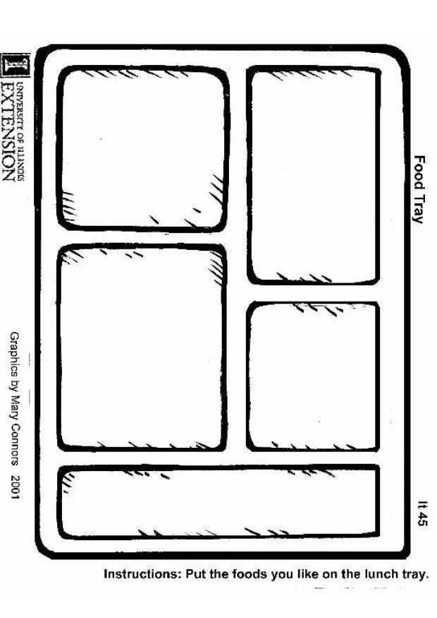 plateau repas Coloriage plateau repas