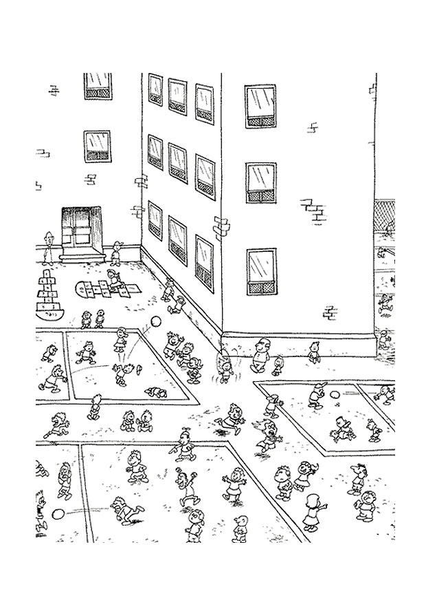 pleine de jeu Coloriage pleine de jeu