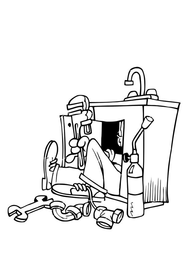 plombier Coloriage plombier