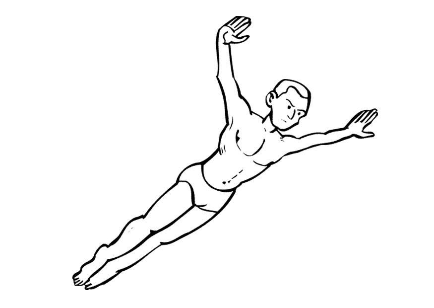 plonger Coloriage plonger