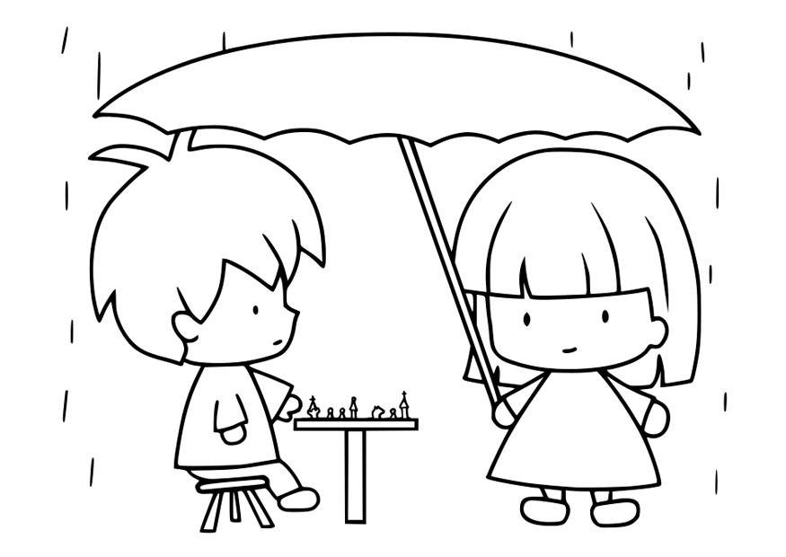 pluie Coloriage pluie