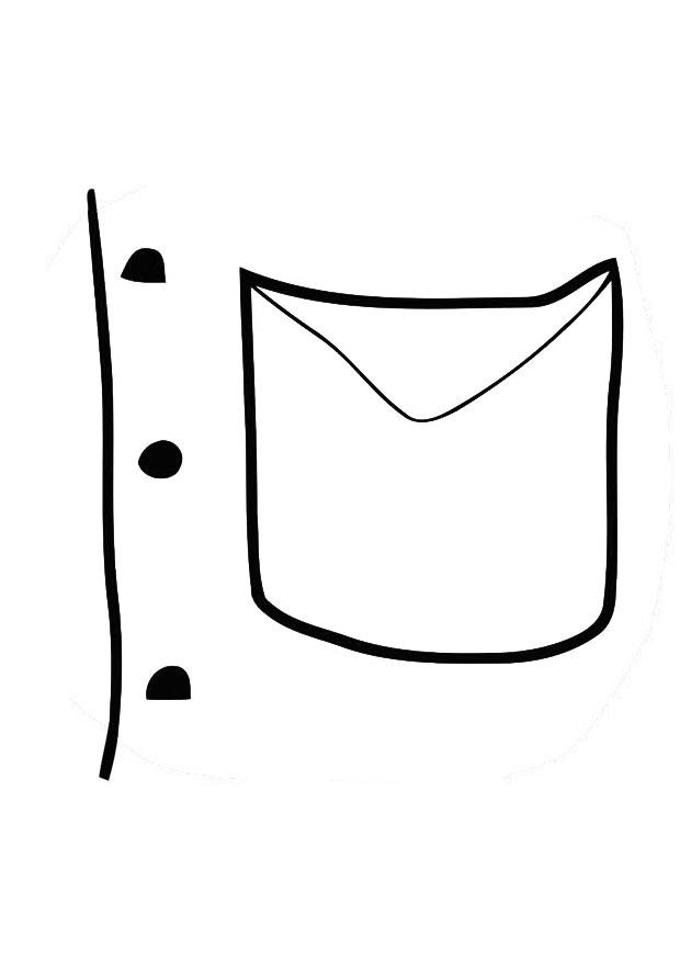 poche de chemise Coloriage poche de chemise