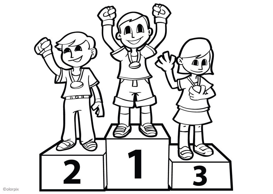 podium Coloriage podium