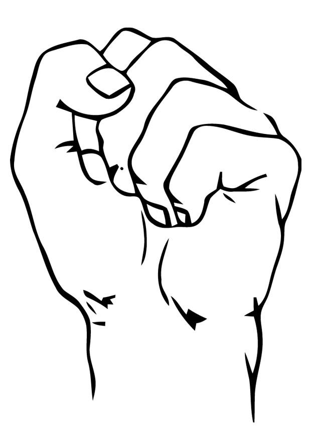 poing Coloriage poing