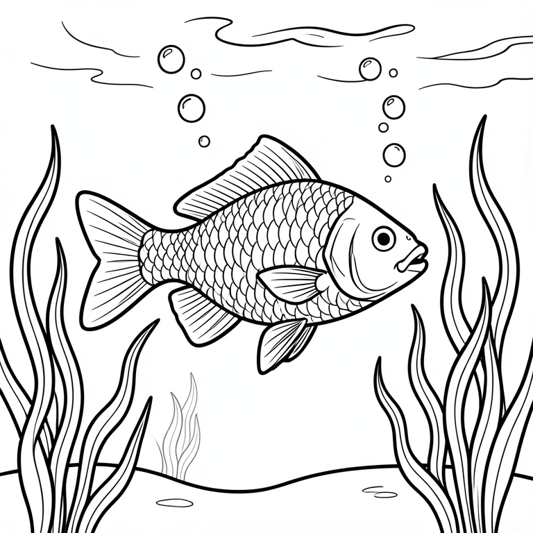 poissons nageurs Coloriage poissons nageurs