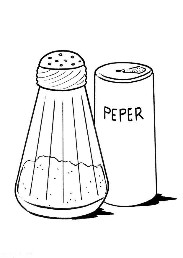 poivrier et saliA¨re Coloriage poivrier et saliA¨re