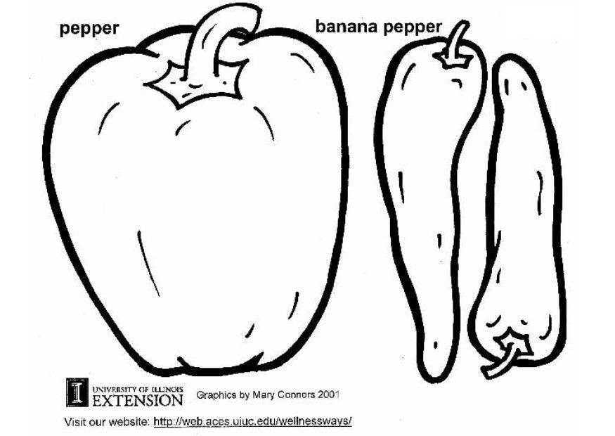 poivrons Coloriage poivrons