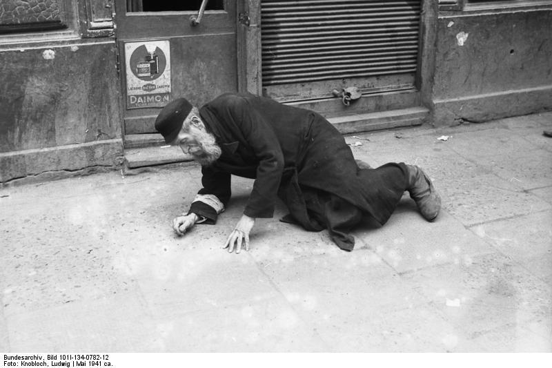 Photo pologne - ghetto de varsovie - vieil homme