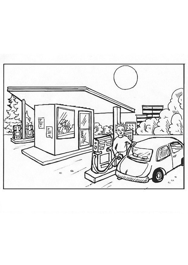 pompe A essence Coloriage pompe A essence