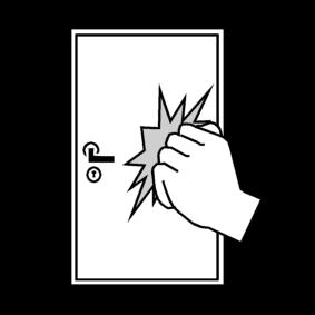 porte - frapper Coloriage porte - frapper