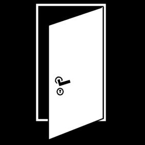 porte ouverte Coloriage porte ouverte