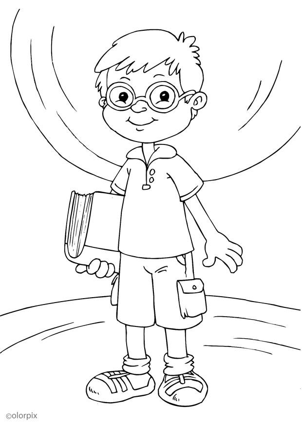 porter des lunettes Coloriage porter des lunettes