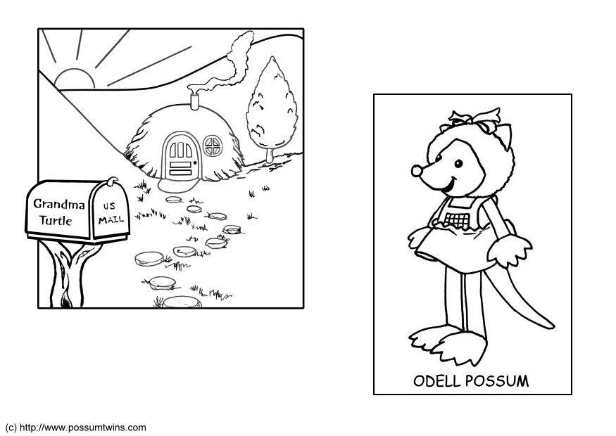 possum twins Coloriage possum twins
