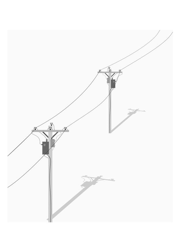 poteaux de tA©lA©phone Coloriage poteaux de tA©lA©phone