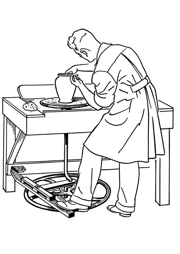 potier Coloriage potier