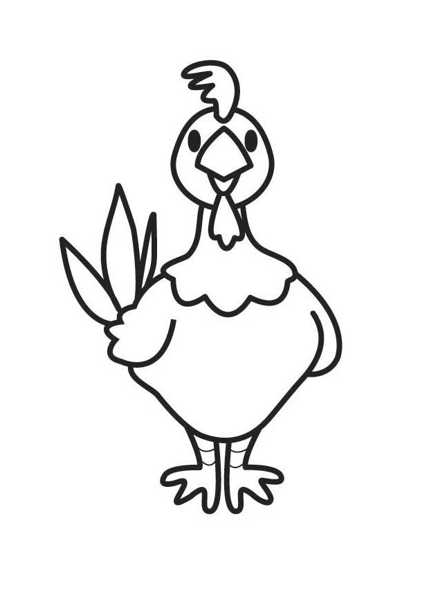 Coloriage poule