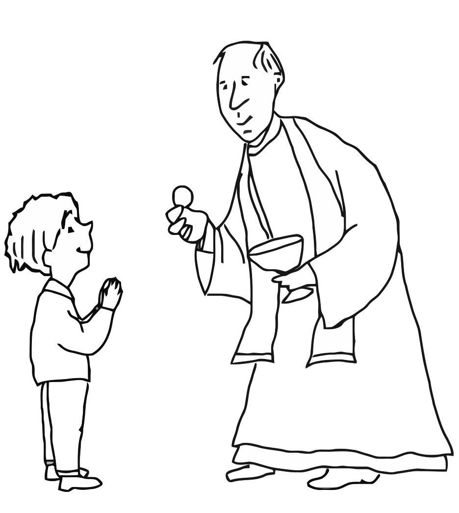 Coloriage premiA¨re communion