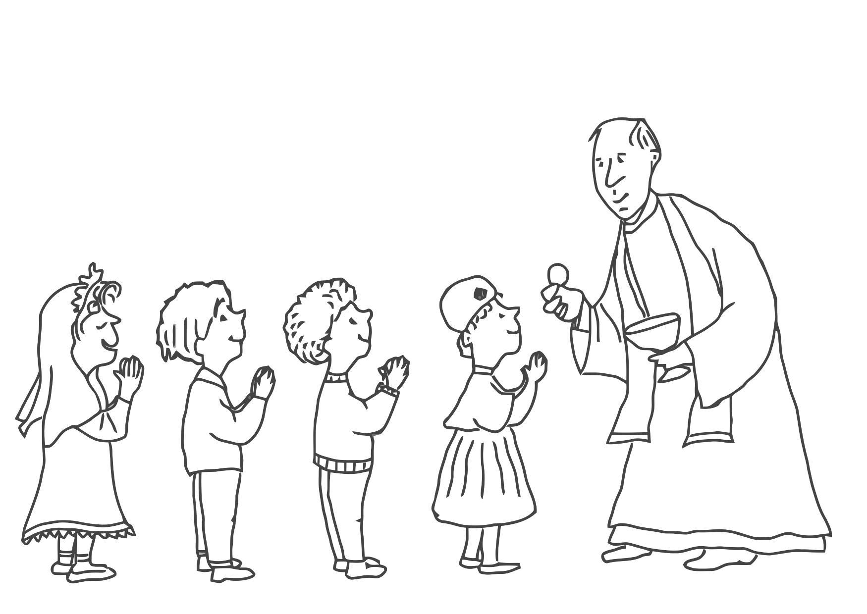 Coloriage premiA¨re communion