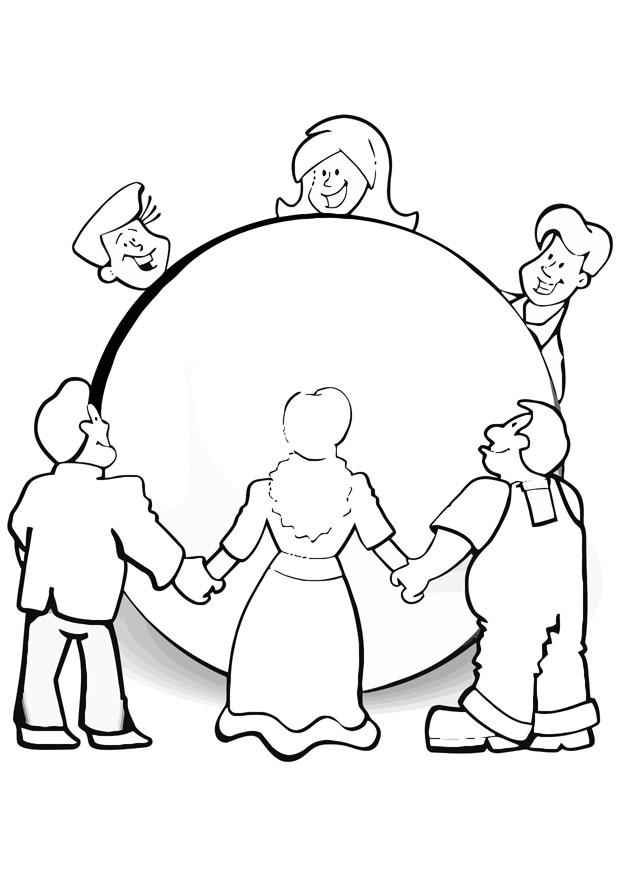 prendre soin du monde Coloriage prendre soin du monde