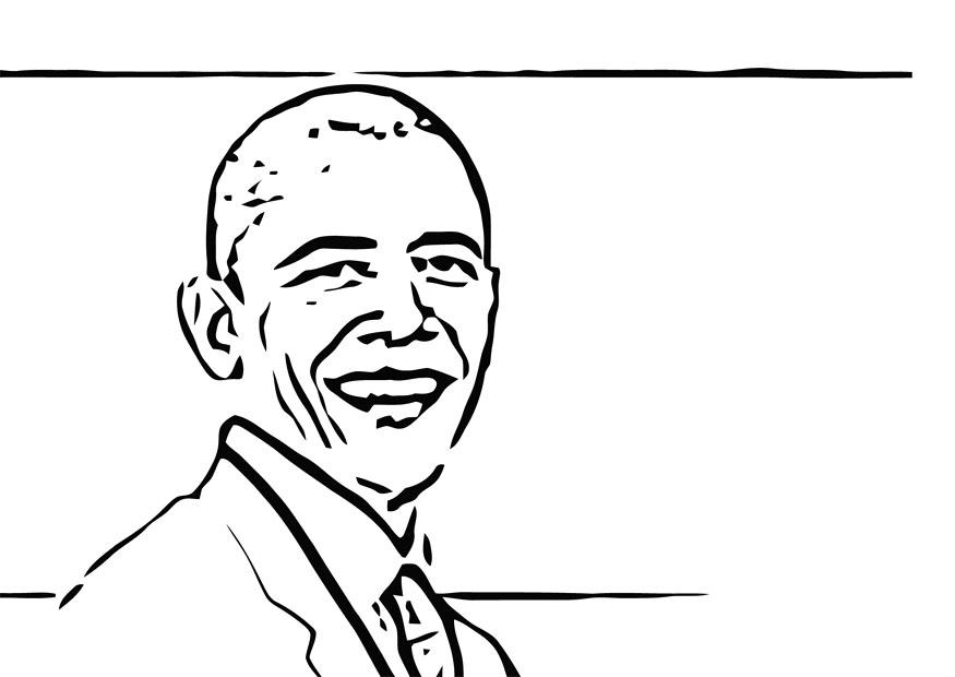 barack obama Coloriage barack obama