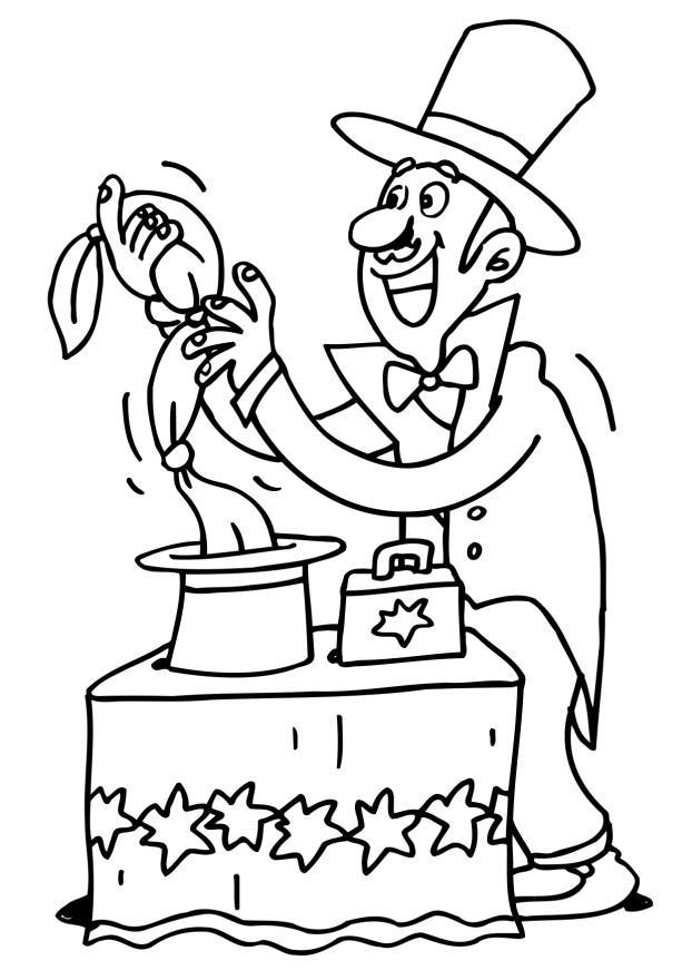 prestidigitateur Coloriage prestidigitateur