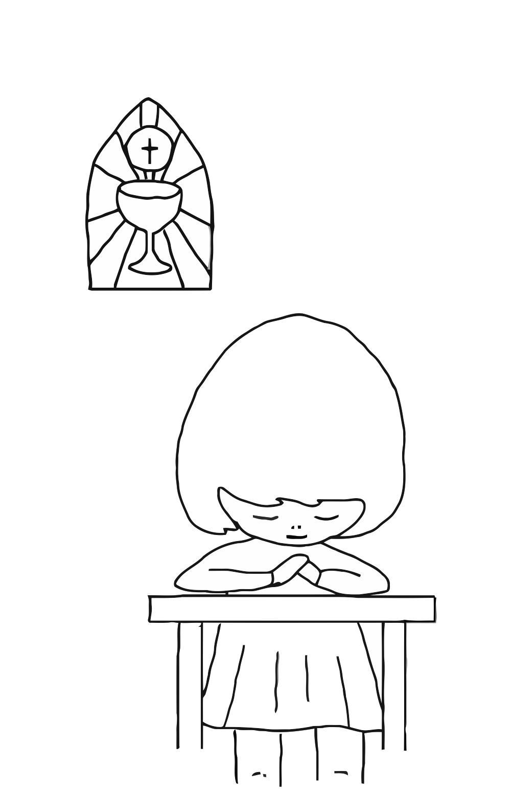 prier Coloriage prier