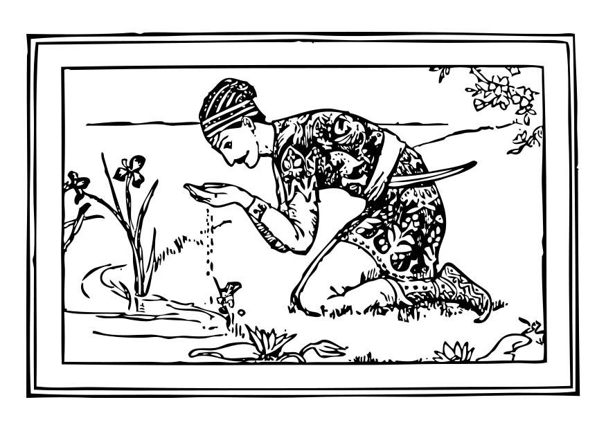 prince des indes Coloriage prince des indes