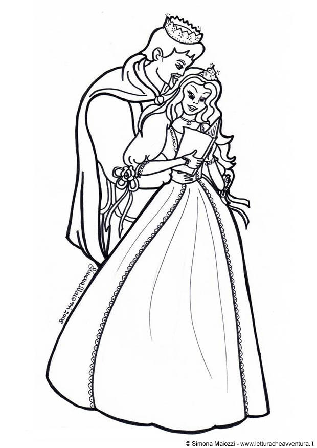 prince et princesse Coloriage prince et princesse