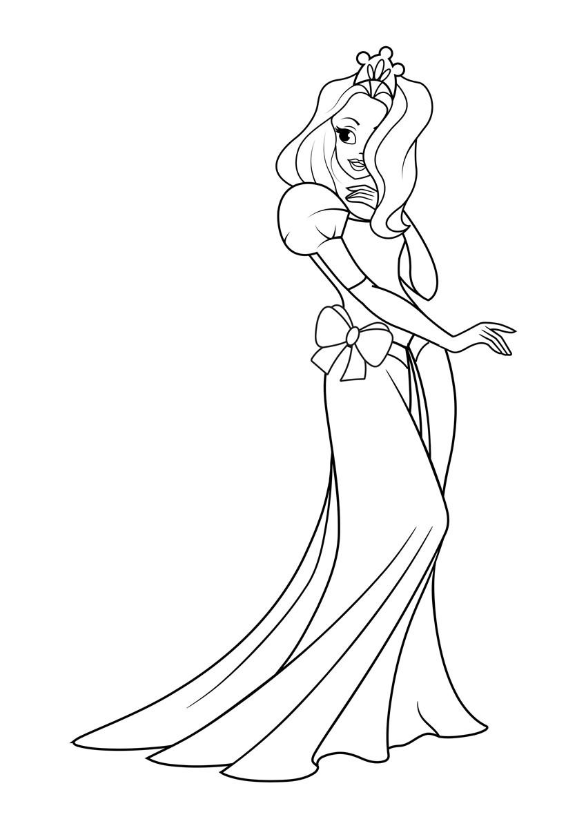 princesse A la fAªte Coloriage princesse A la fAªte