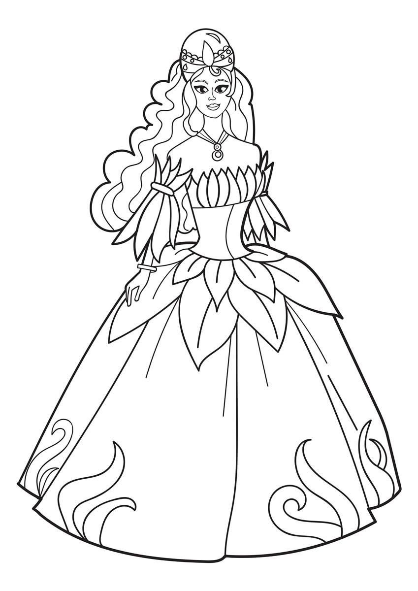 princesse A la fAªte Coloriage princesse A la fAªte