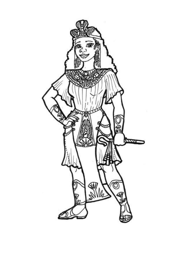 princesse egyptienne Coloriage princesse egyptienne