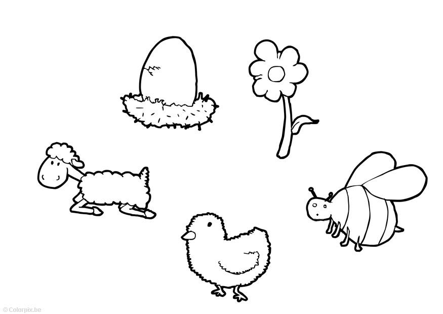 printemps Coloriage printemps