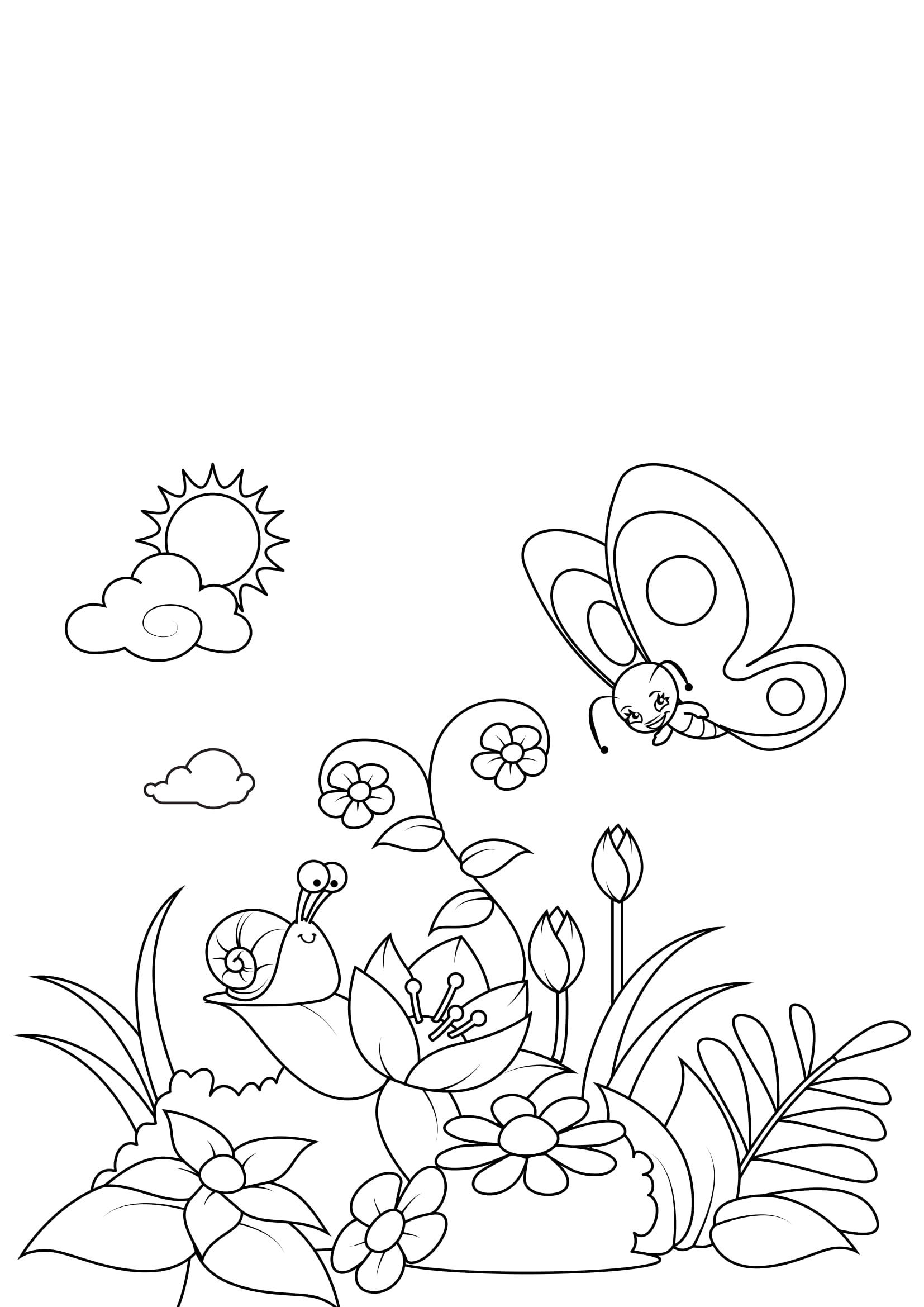 printemps Coloriage printemps